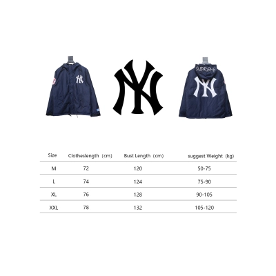 Supreme x MLB 24FW Co-Branded Hooded Zip-Up Jacket Blue 02