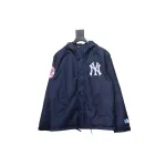 Supreme x MLB 24FW Co-Branded Hooded Zip-Up Jacket Blue