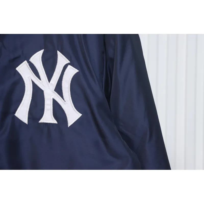 Supreme x MLB 24FW Co-Branded Hooded Zip-Up Jacket Blue