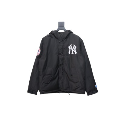 Supreme x MLB 24FW Co-Branded Hooded Zip-Up Jacket Black 01