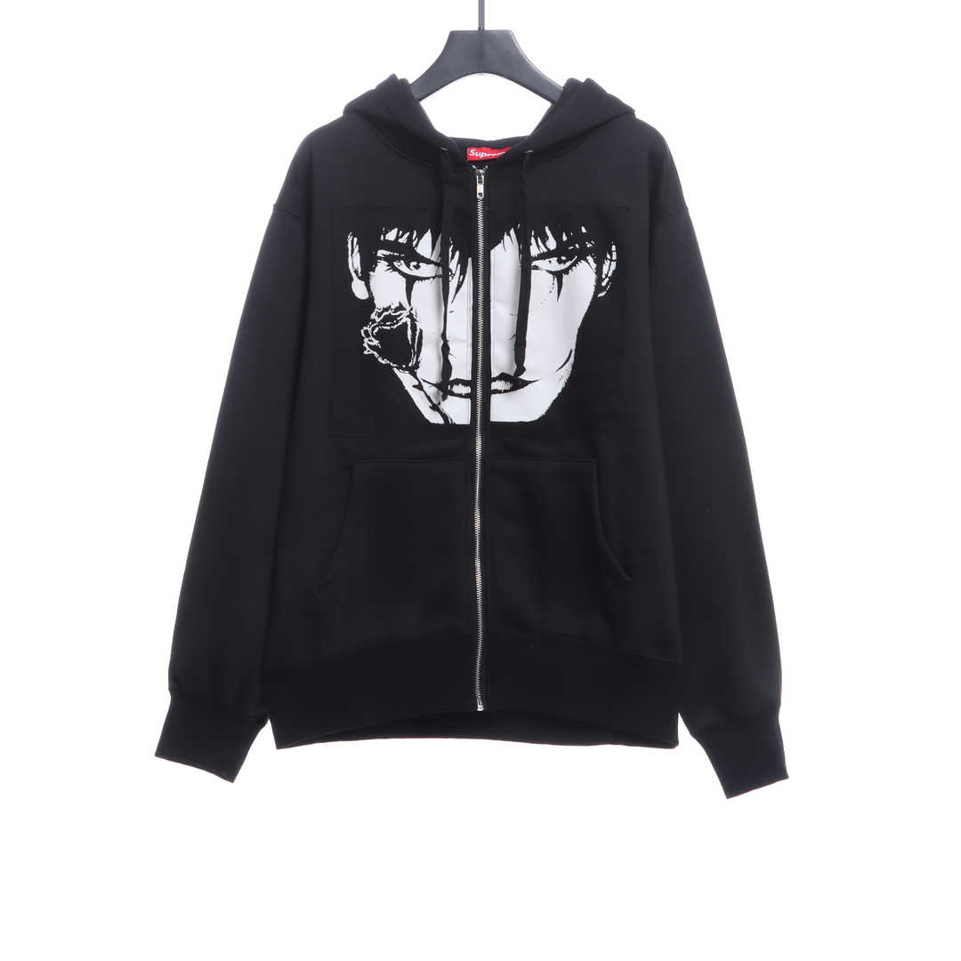 Supreme x The Crow Zip-Up Hoodie Black
