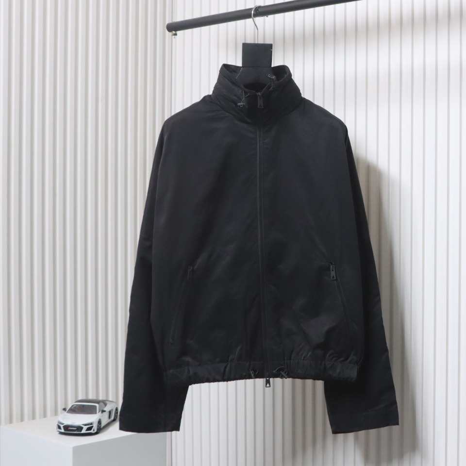 Bottega Veneta 23 New Blue Side Zipper Outdoor Functional Sports Suit Stand Collar Jacket