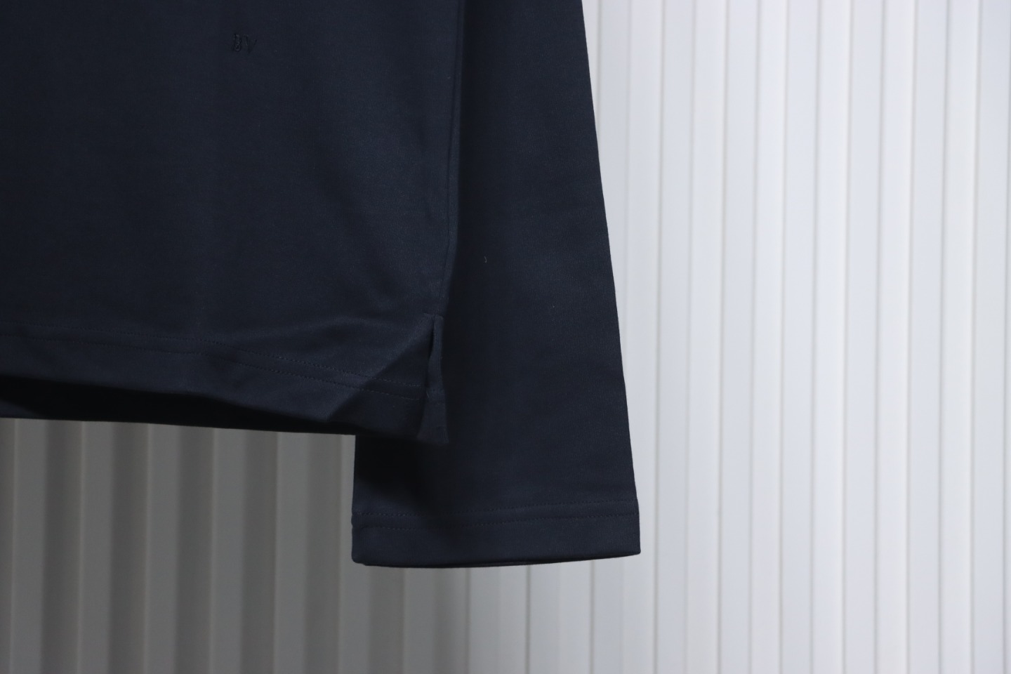 Bottega Veneta BV Patchwork Collar Bottoming T-shirt Black