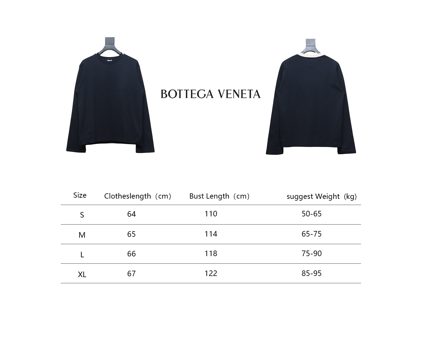 Bottega Veneta BV Patchwork Collar Bottoming T-shirt Black