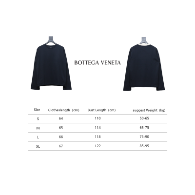Bottega Veneta BV Patchwork Collar Bottoming T-shirt Black 02