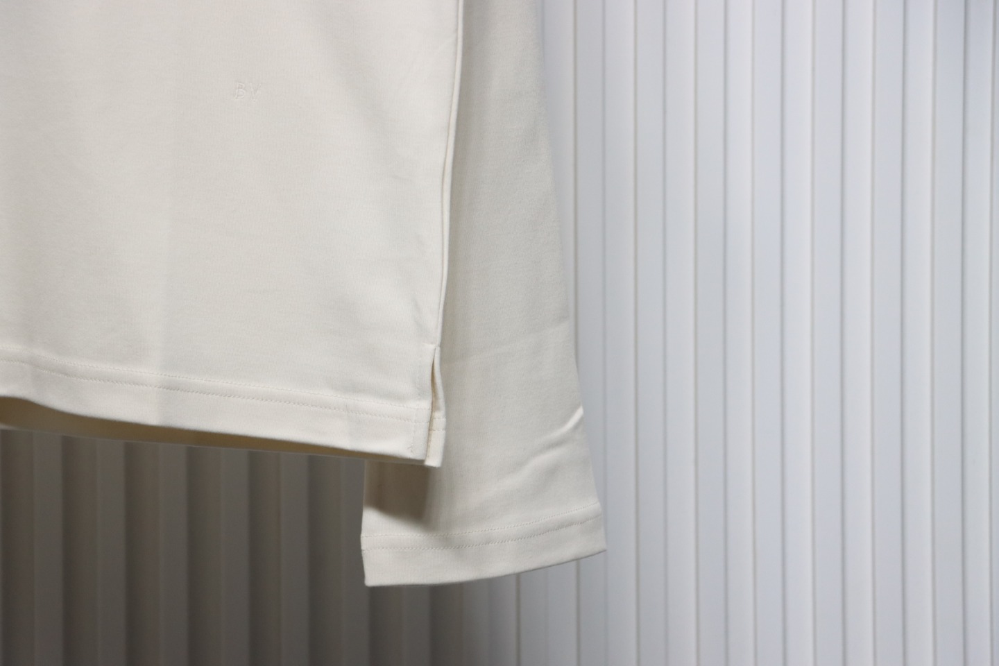 Bottega Veneta BV Patchwork Collar Bottoming T-shirt White