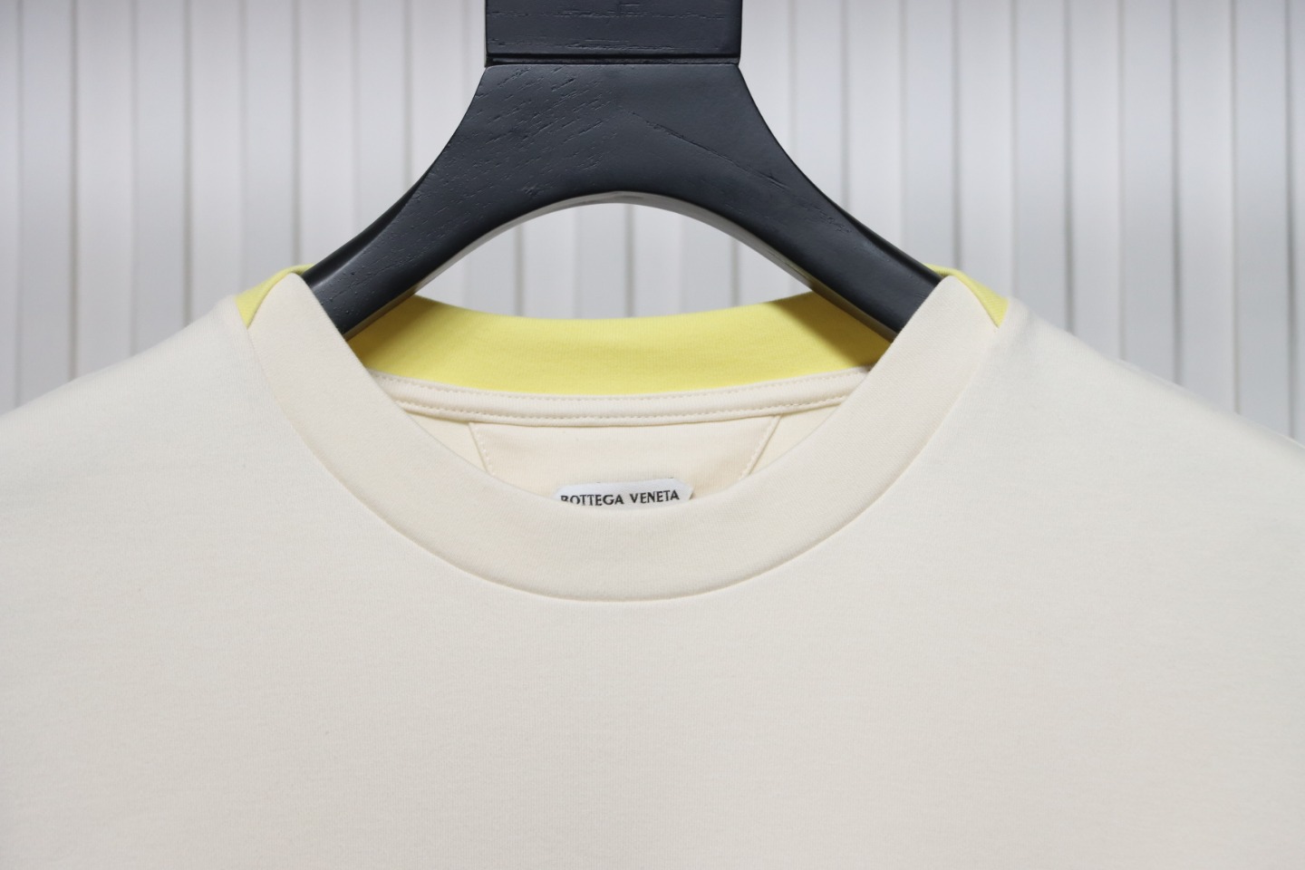 Bottega Veneta BV Patchwork Collar Bottoming T-shirt White