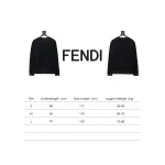 Fendi 22FW Black FF Pique Flocking Long Sleeve Crewneck Hoodie