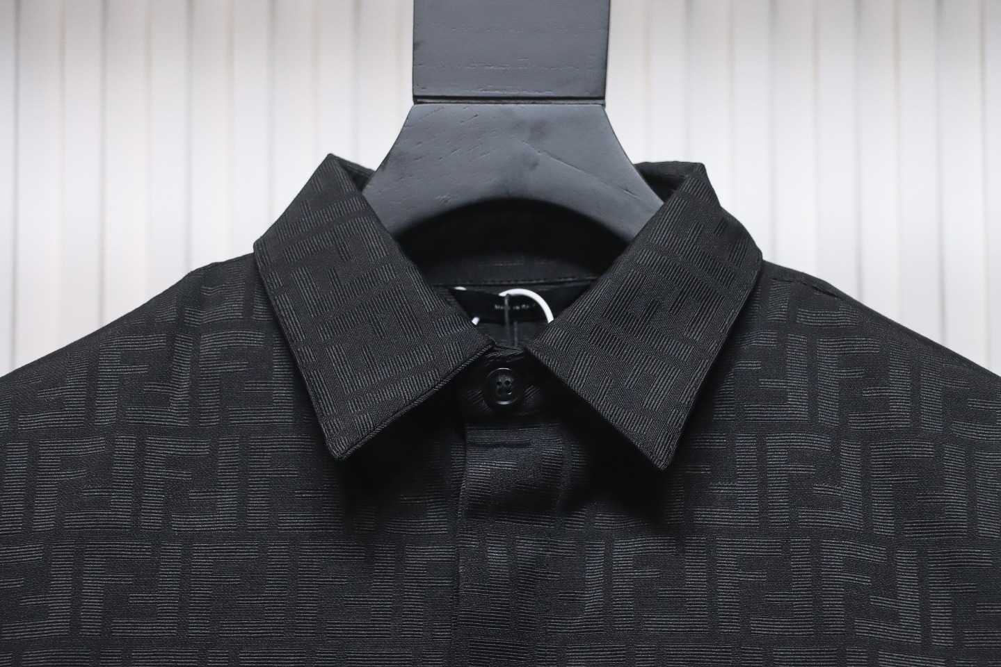 Fendi 23FW FF All Over Print Long Sleeve Shirt Jacket Black