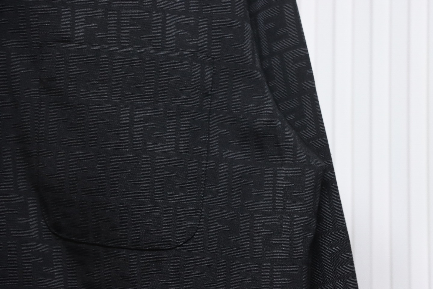 Fendi 23FW FF All Over Print Long Sleeve Shirt Jacket Black