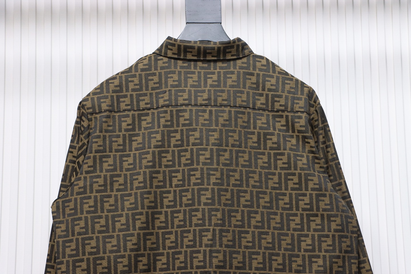 Fendi 23FW FF All Over Print Long Sleeve Shirt Jacket Brown