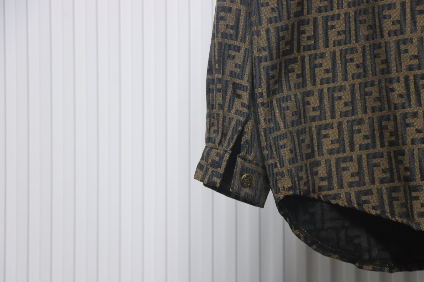 Fendi 24Fw FF Full Print Jacquard Suit Shirt Jacket Brown