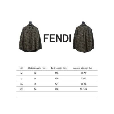 Fendi 24Fw FF Full Print Jacquard Suit Shirt Jacket Brown 02