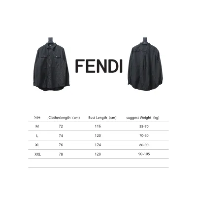 Fendi 24Fw FF Full Print Jacquard Suit Shirt Jacket Black 02