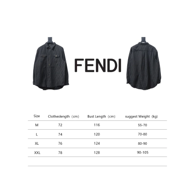 Fendi 24Fw FF Full Print Jacquard Suit Shirt Jacket Black 02