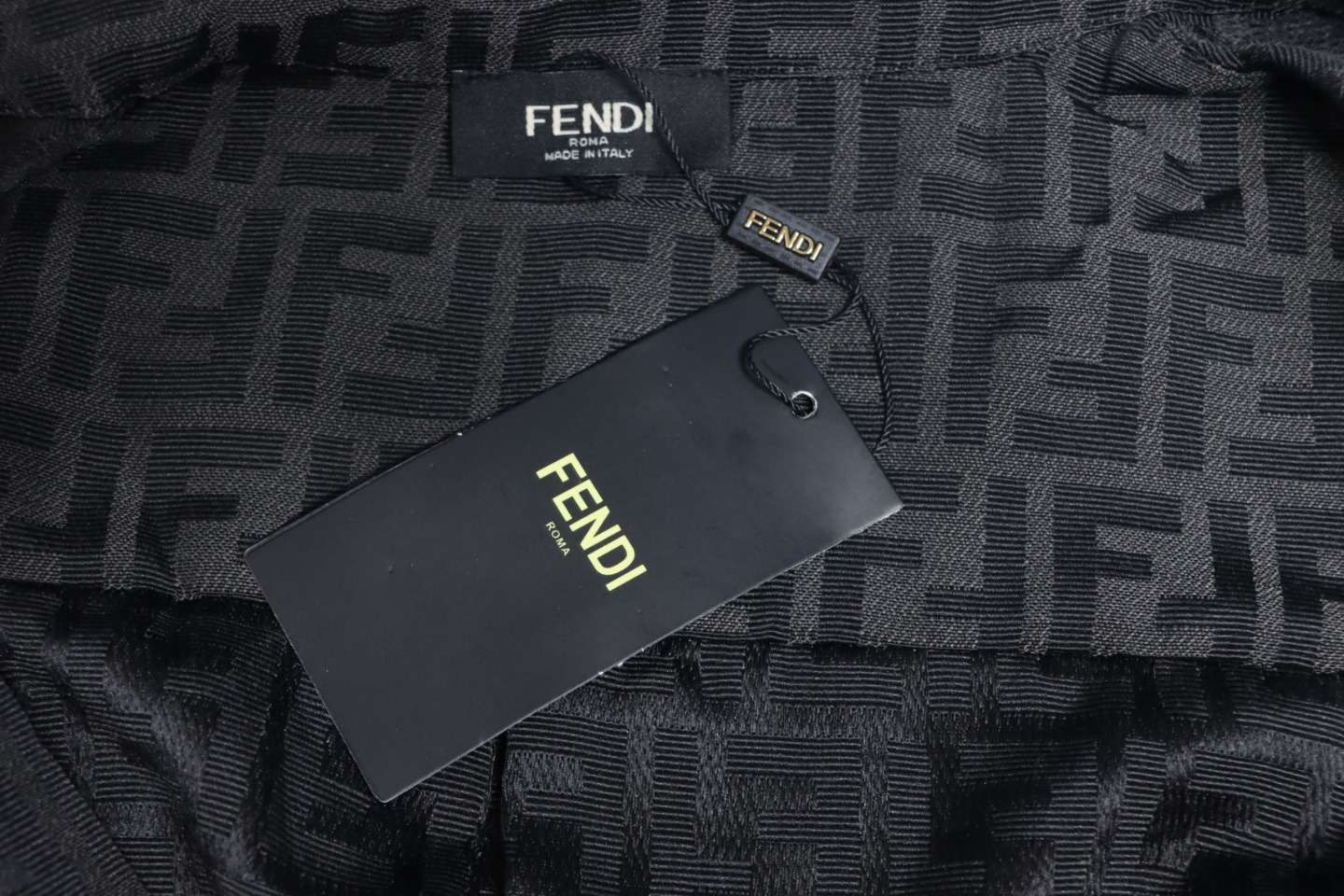 Fendi 24Fw FF Full Print Jacquard Suit Shirt Jacket Black