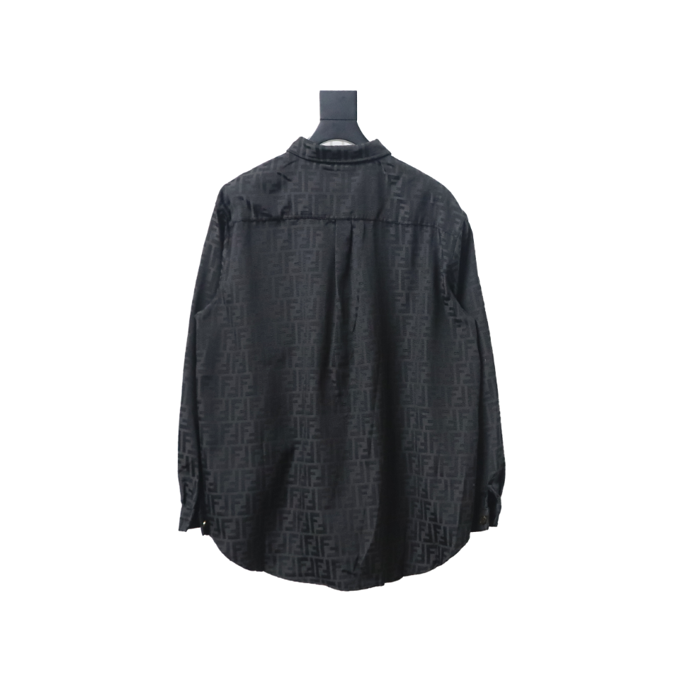 Fendi 24Fw FF Full Print Jacquard Suit Shirt Jacket Black