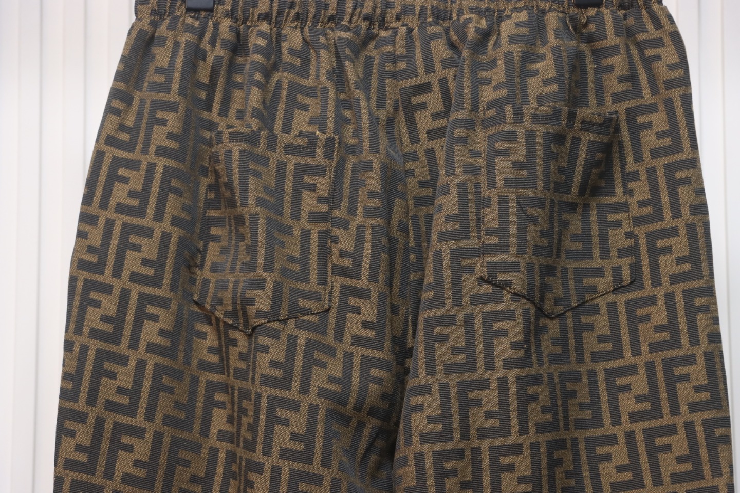 Fendi 24Fw FF Full Print Jacquard Suit Trousers Brown