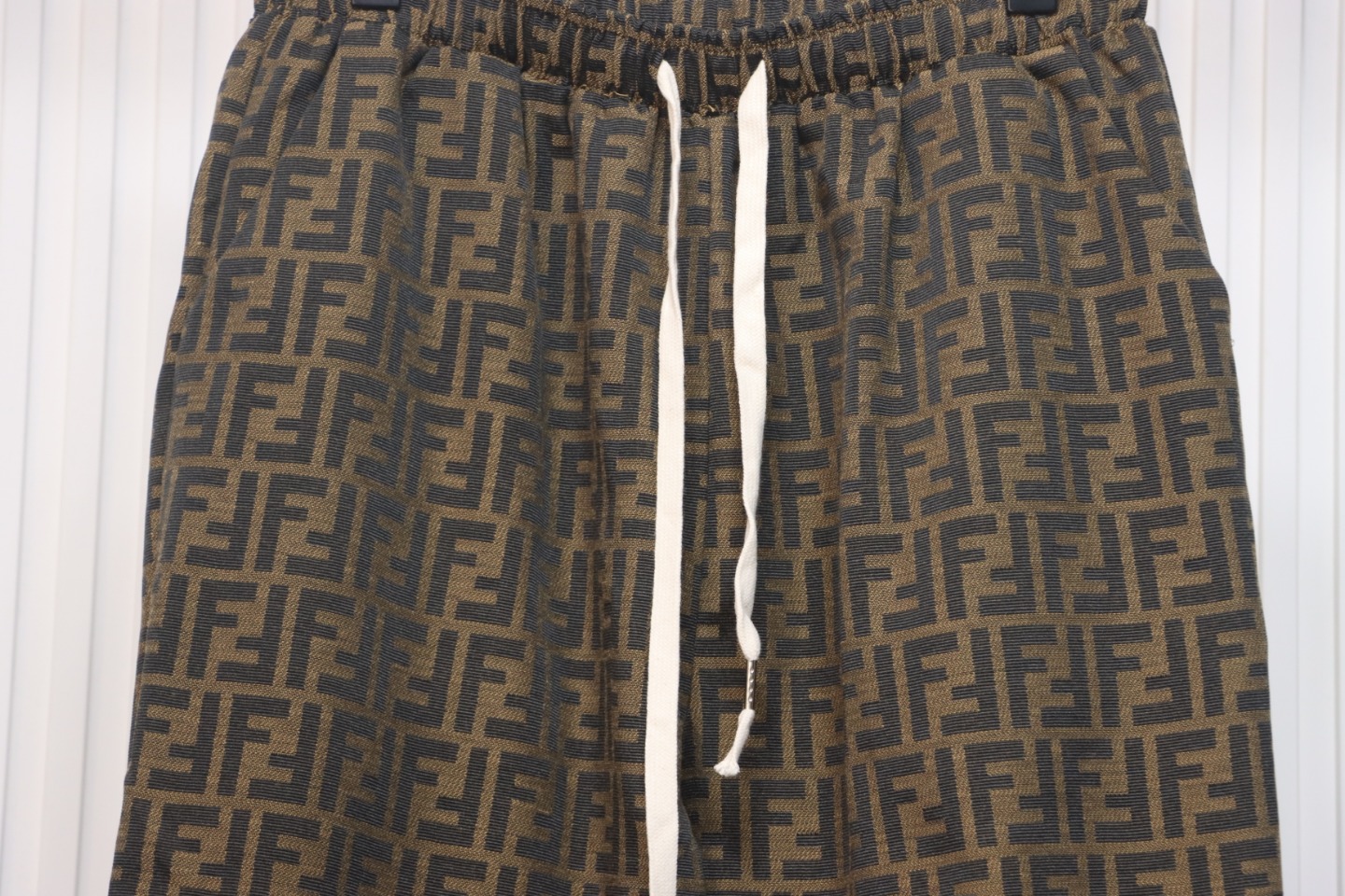 Fendi 24Fw FF Full Print Jacquard Suit Trousers Brown