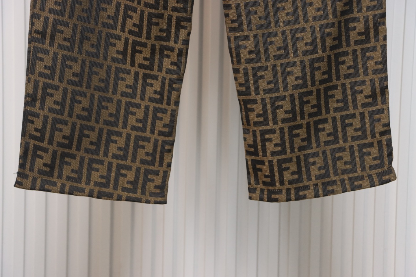 Fendi 24Fw FF Full Print Jacquard Suit Trousers Brown