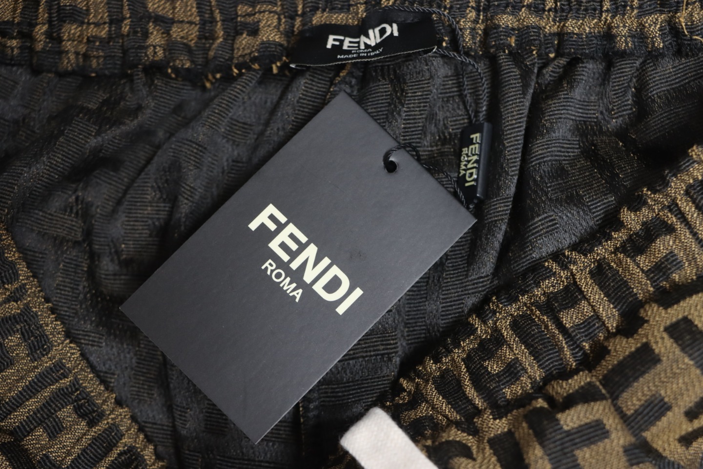 Fendi 24Fw FF Full Print Jacquard Suit Trousers Brown