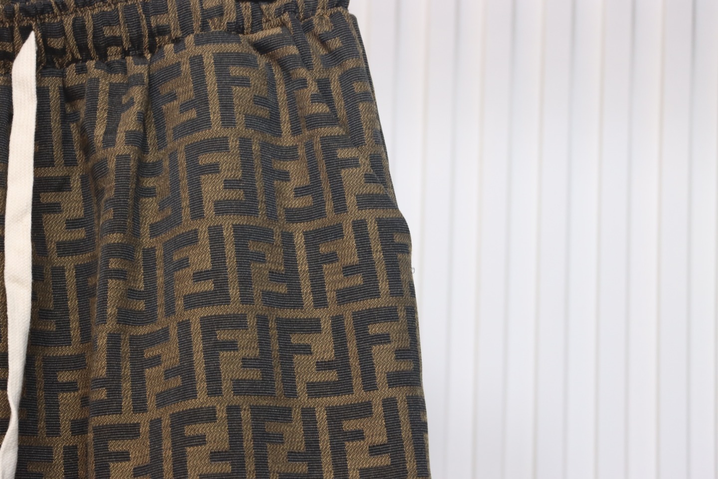 Fendi 24Fw FF Full Print Jacquard Suit Trousers Brown