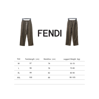 Fendi 24Fw FF Full Print Jacquard Suit Trousers Brown 02