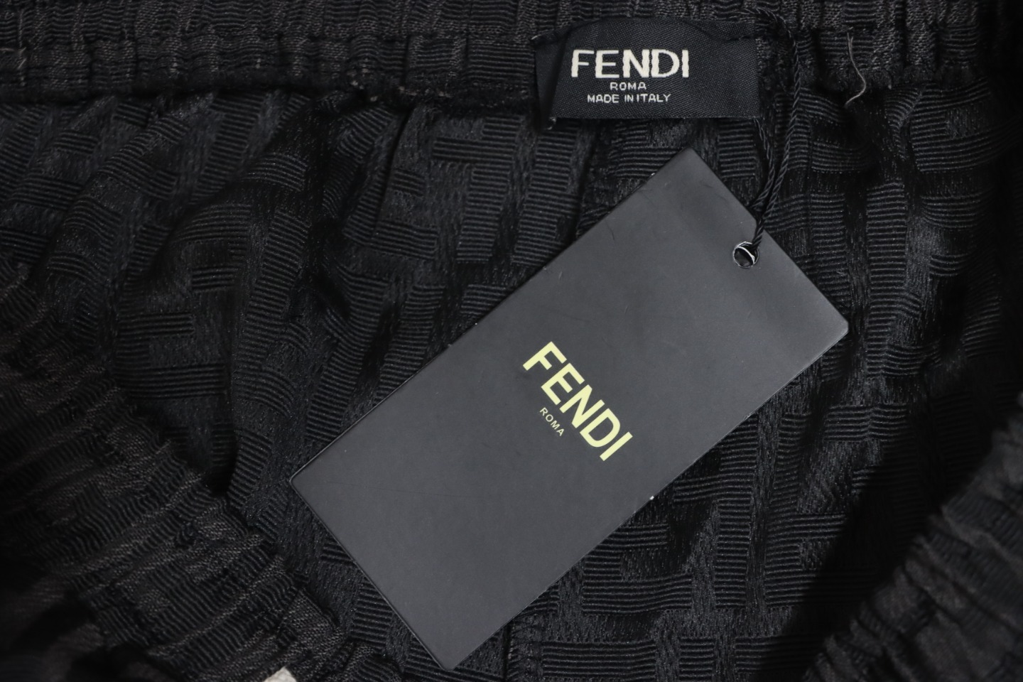 Fendi 24Fw FF Full Print Jacquard Suit Trousers Black