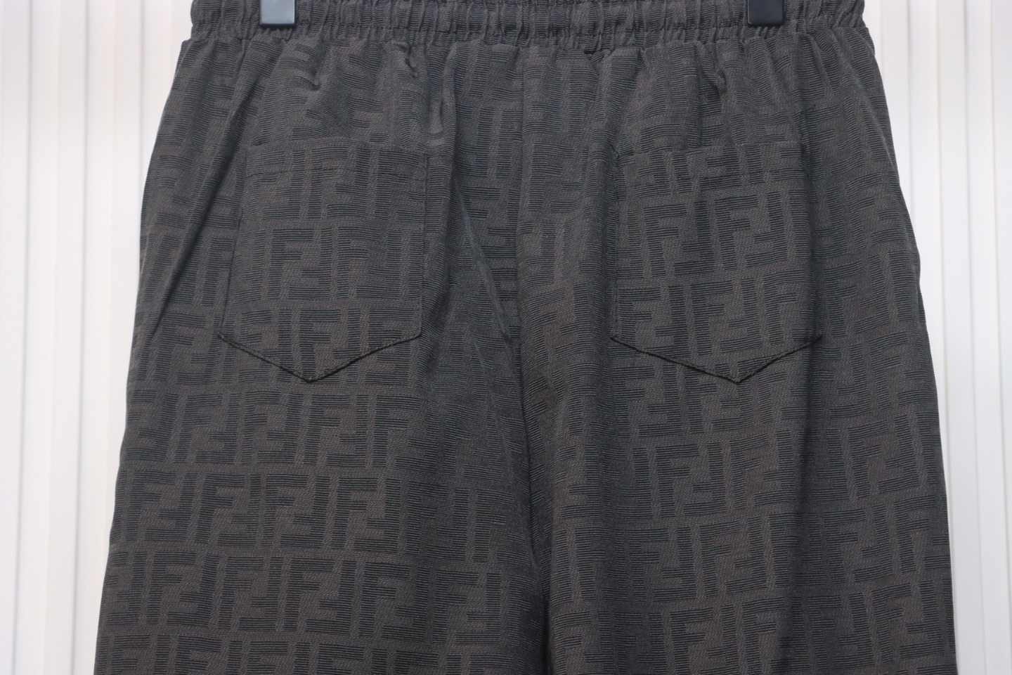 Fendi 24Fw FF Full Print Jacquard Suit Trousers Black