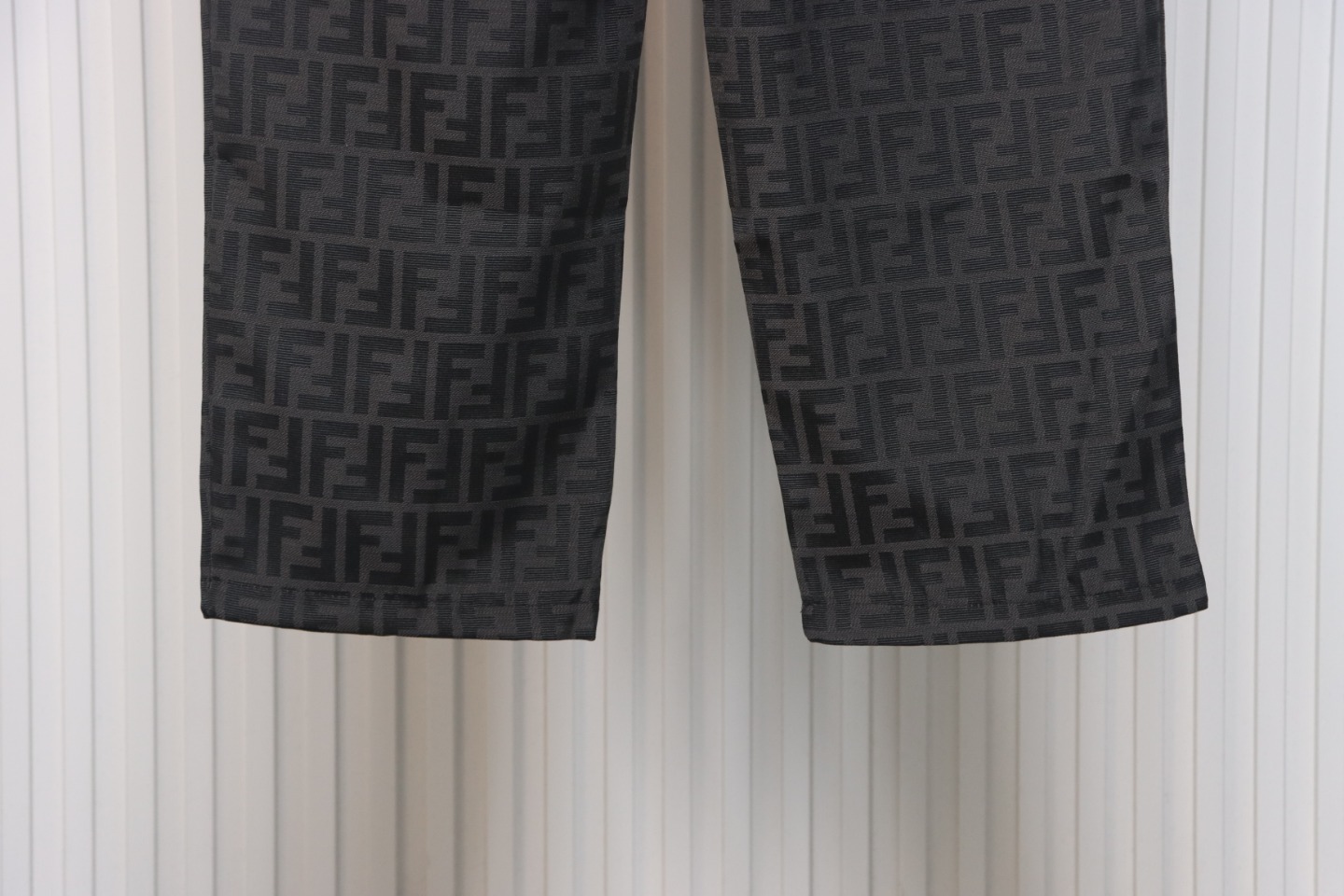 Fendi 24Fw FF Full Print Jacquard Suit Trousers Black