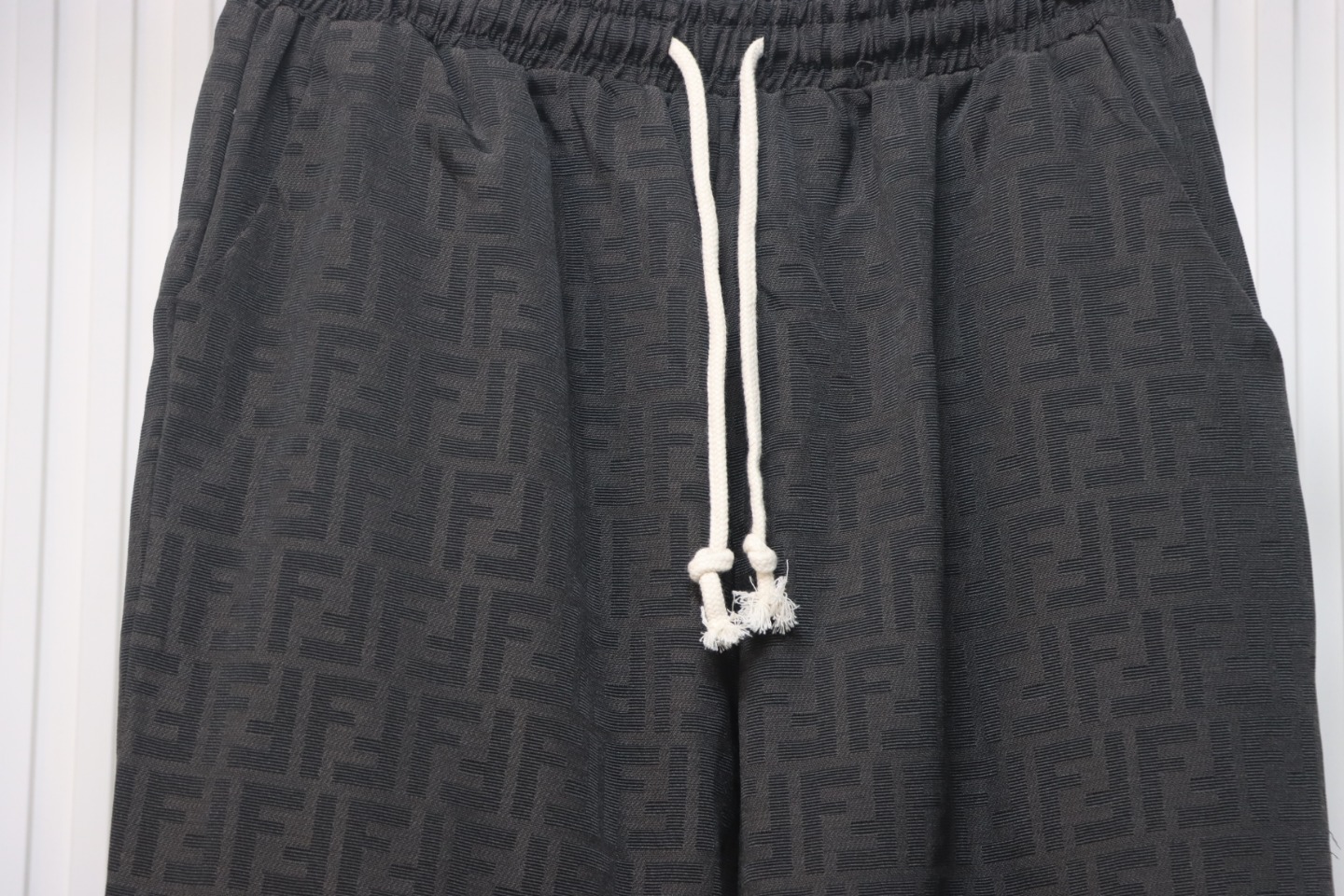 Fendi 24Fw FF Full Print Jacquard Suit Trousers Black