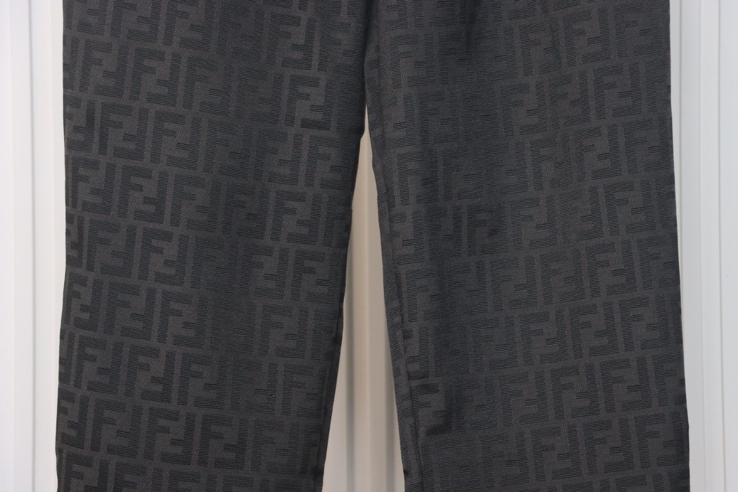 Fendi 24Fw FF Full Print Jacquard Suit Trousers Black