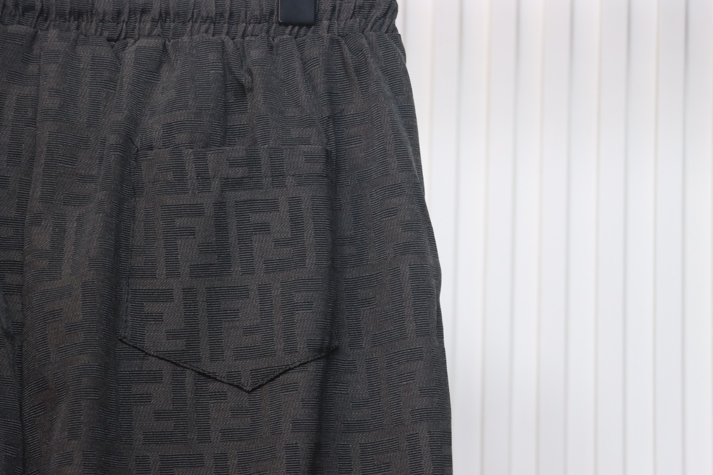 Fendi 24Fw FF Full Print Jacquard Suit Trousers Black