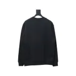 Fendi 24Fw Little Monster Rubber Eyes Zippered Crewneck Hoodie Black
