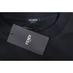 Fendi 24Fw Little Monster Rubber Eyes Zippered Crewneck Hoodie Black