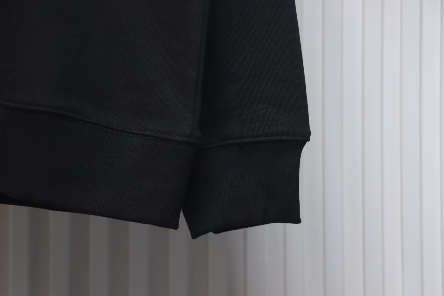 Fendi 24Fw Little Monster Rubber Eyes Zippered Crewneck Hoodie Black