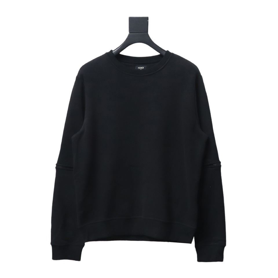 Fendi Diamond Sleeve Monster Glasses Crew Neck Hoodie