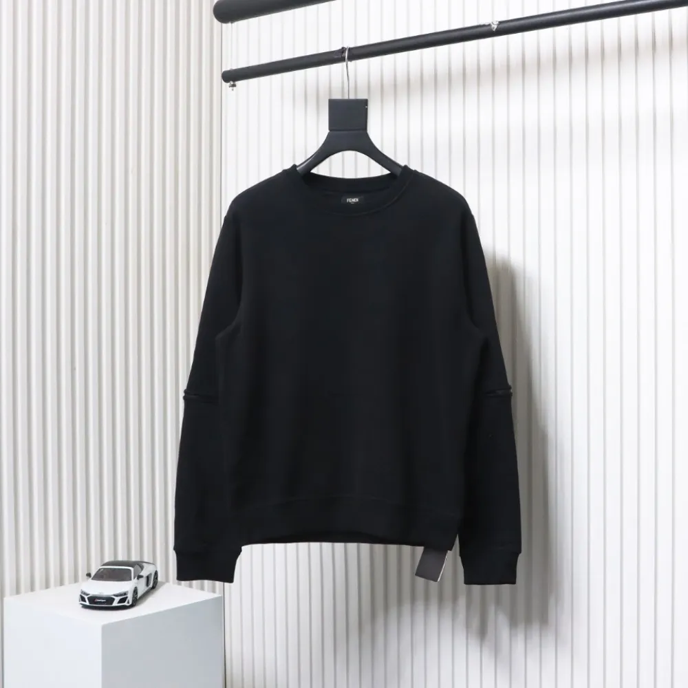 Fendi Diamond Sleeve Monster Glasses Crew Neck Hoodie