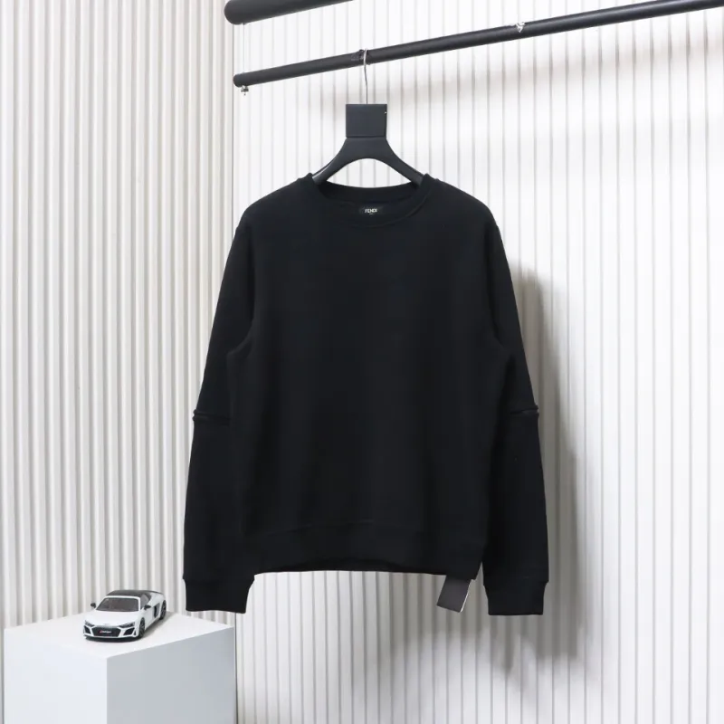 Fendi Diamond Sleeve Monster Glasses Crew Neck Hoodie