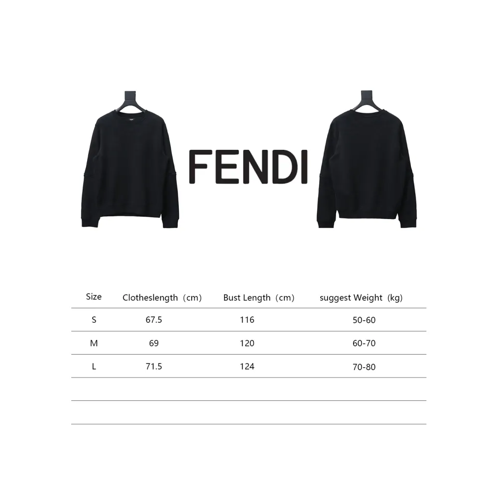 Fendi Diamond Sleeve Monster Glasses Crew Neck Hoodie