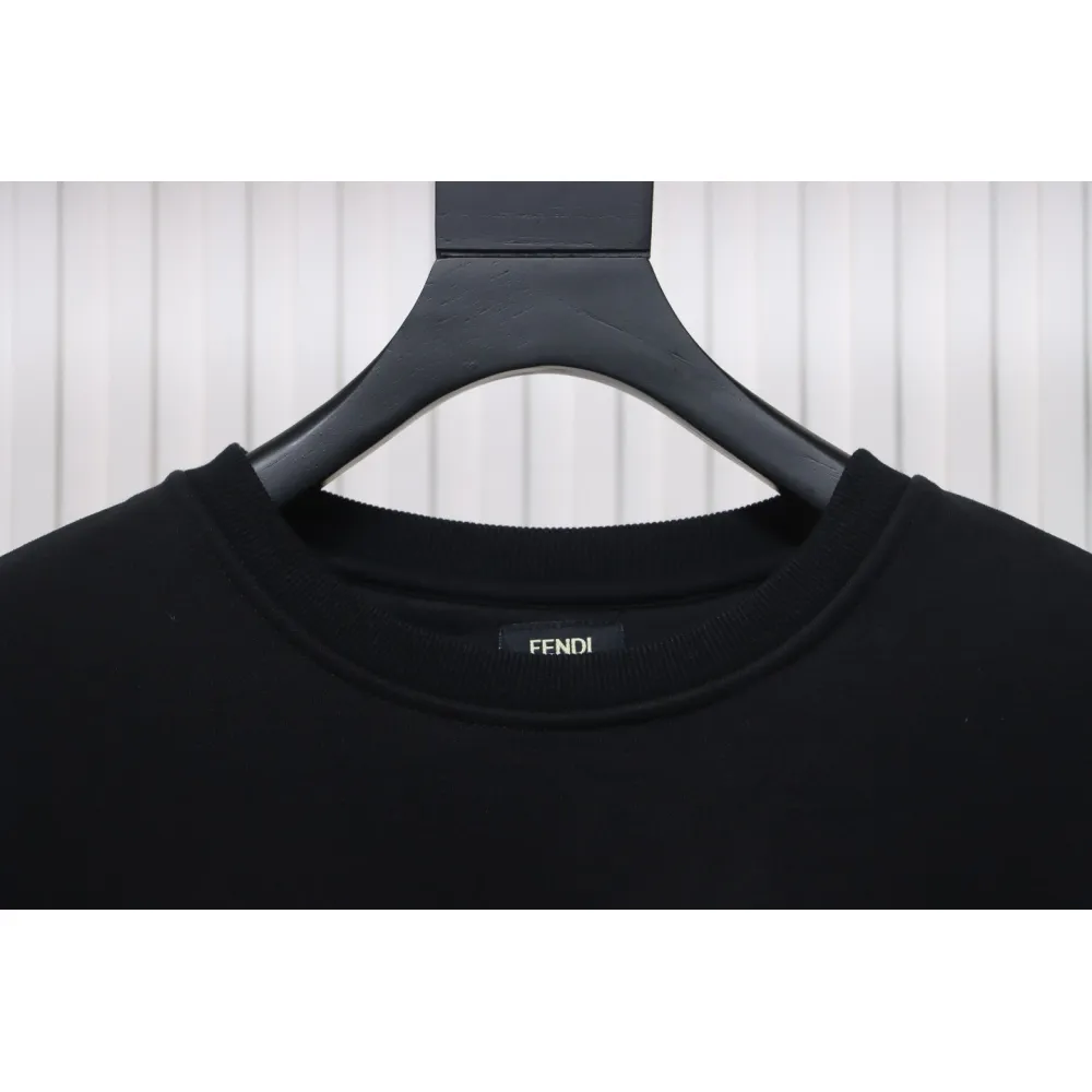Fendi Diamond Sleeve Monster Glasses Crew Neck Hoodie