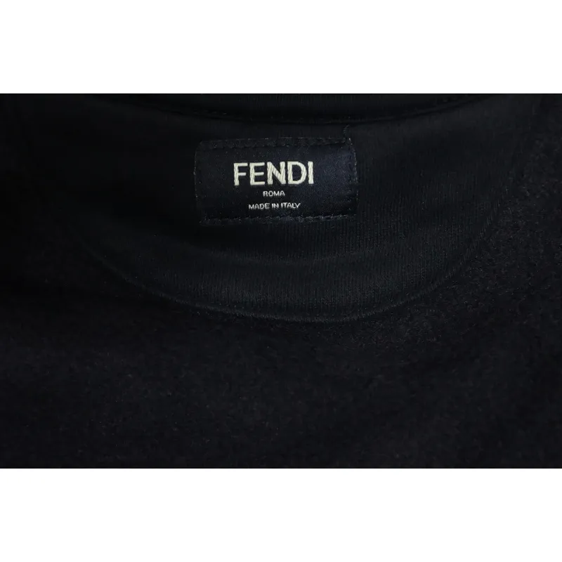 Fendi Diamond Sleeve Monster Glasses Crew Neck Hoodie