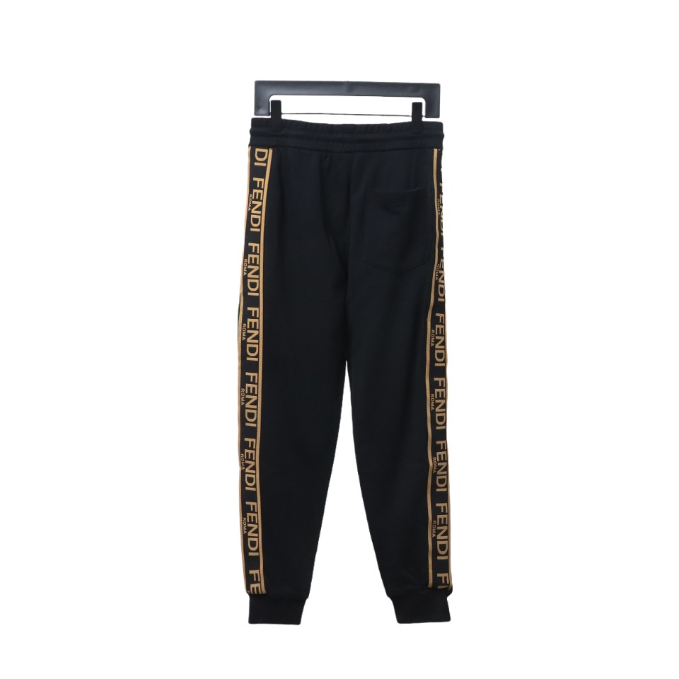 Fendi Double F Embroidered And Logo Ribbon Sweatpants