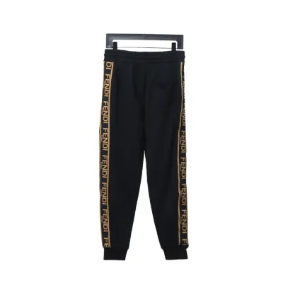 Fendi Double F Embroidered And Logo Ribbon Sweatpants 02