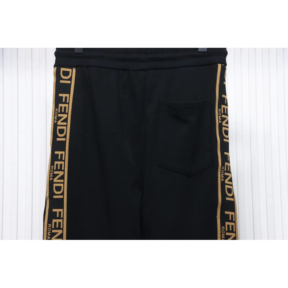 Fendi Double F Embroidered And Logo Ribbon Sweatpants