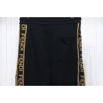 Fendi Double F Embroidered And Logo Ribbon Sweatpants