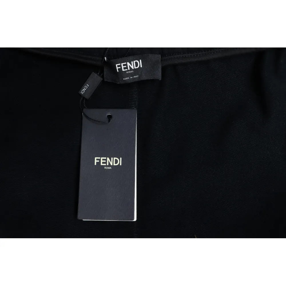 Fendi Double F Embroidered And Logo Ribbon Sweatpants