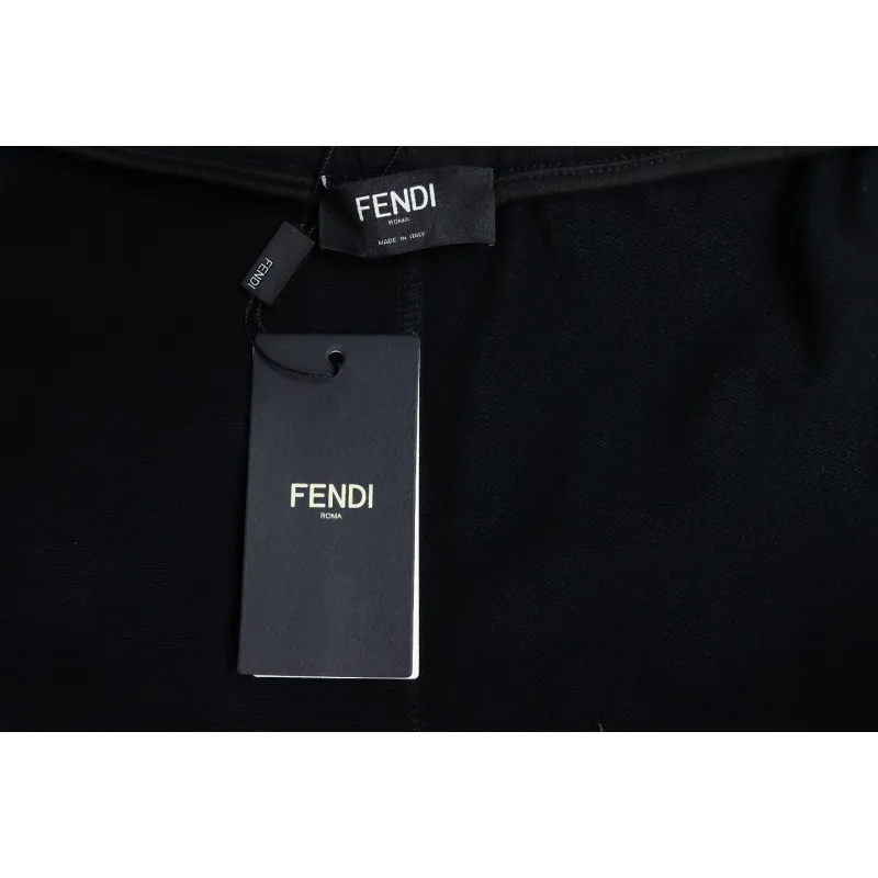 Fendi Double F Embroidered And Logo Ribbon Sweatpants