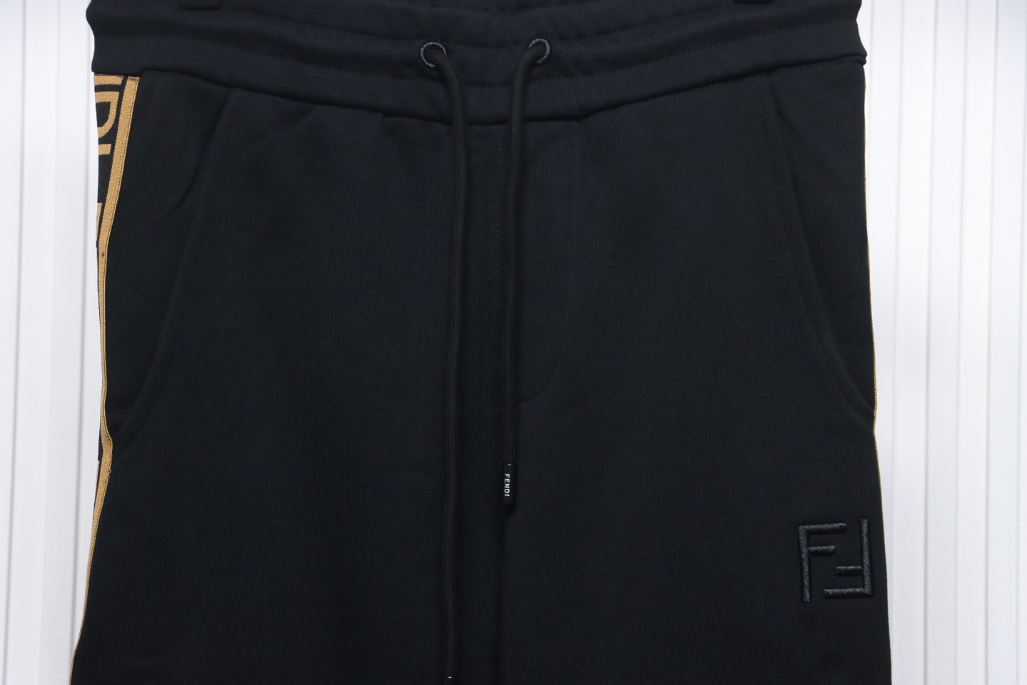 Fendi Double F Embroidered And Logo Ribbon Sweatpants