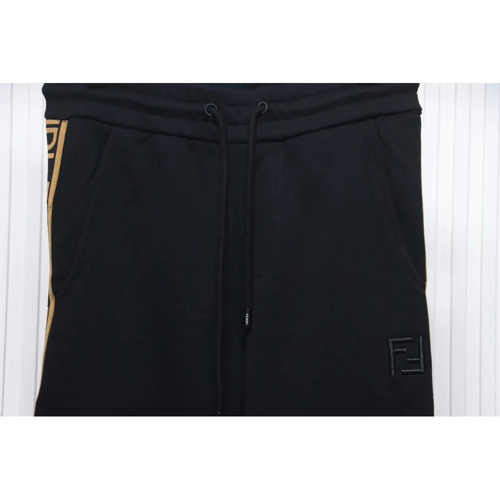 Fendi Double F Embroidered And Logo Ribbon Sweatpants